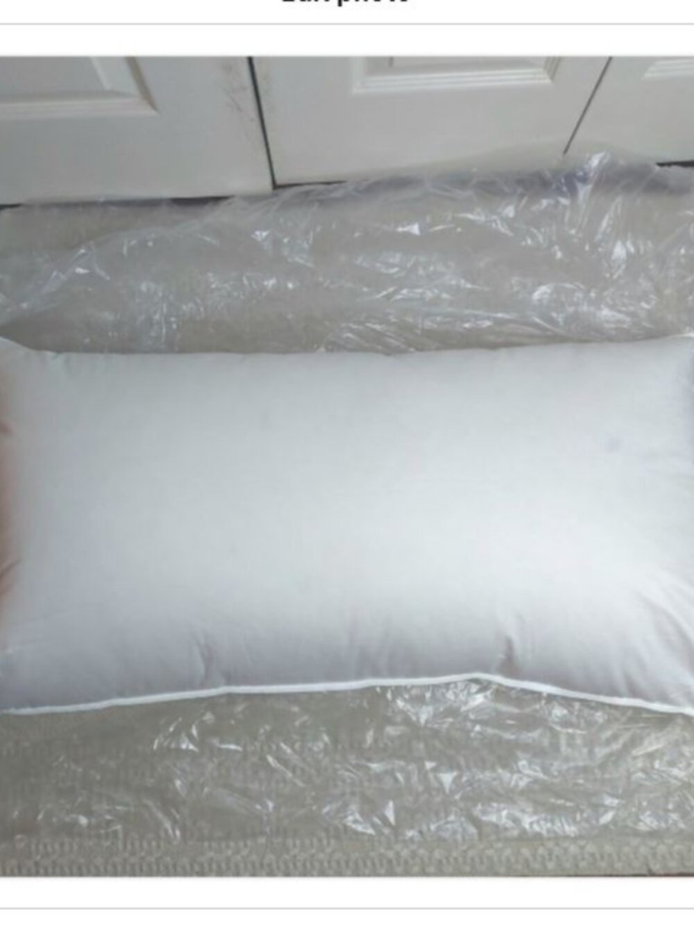 2 Charter Club European White Goose Down King Pillows w/protectors-Med-600 FP - Picture 3 of 5